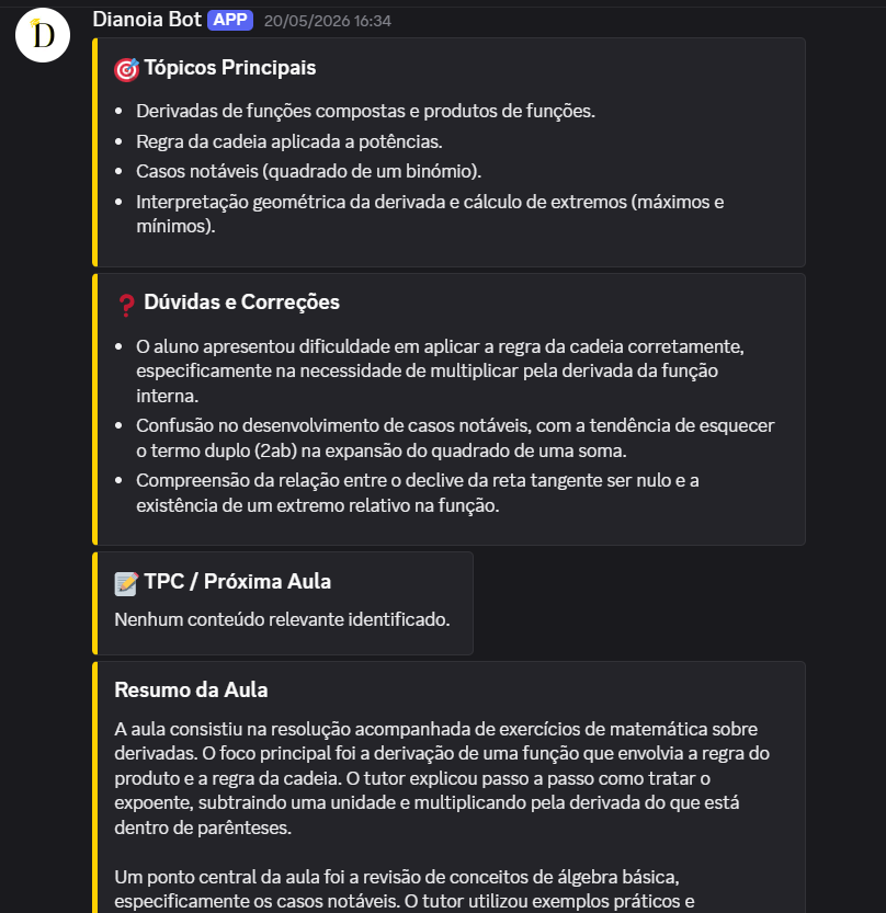 Resumo de Aula gerado por IA